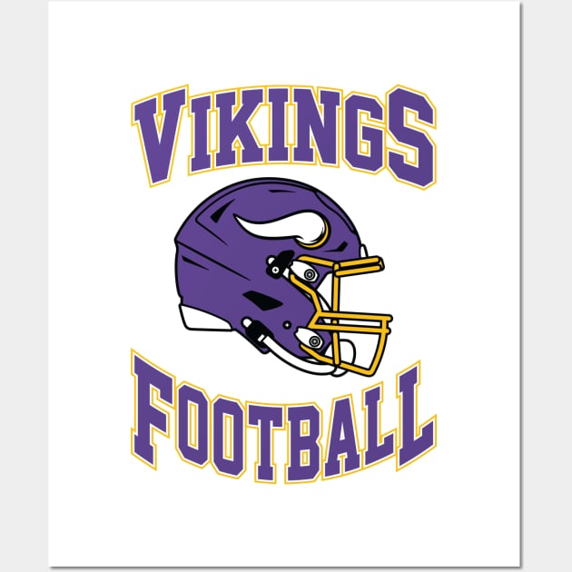 Minnesota Vikings Football Team Wall Art by Cemploex_Art